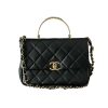 Chanel 24C Black Lambskin with Top Handle